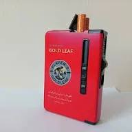 New Model Gas Lighter with Automatic Cigarette Storage Box Case – Gold Leaf Design