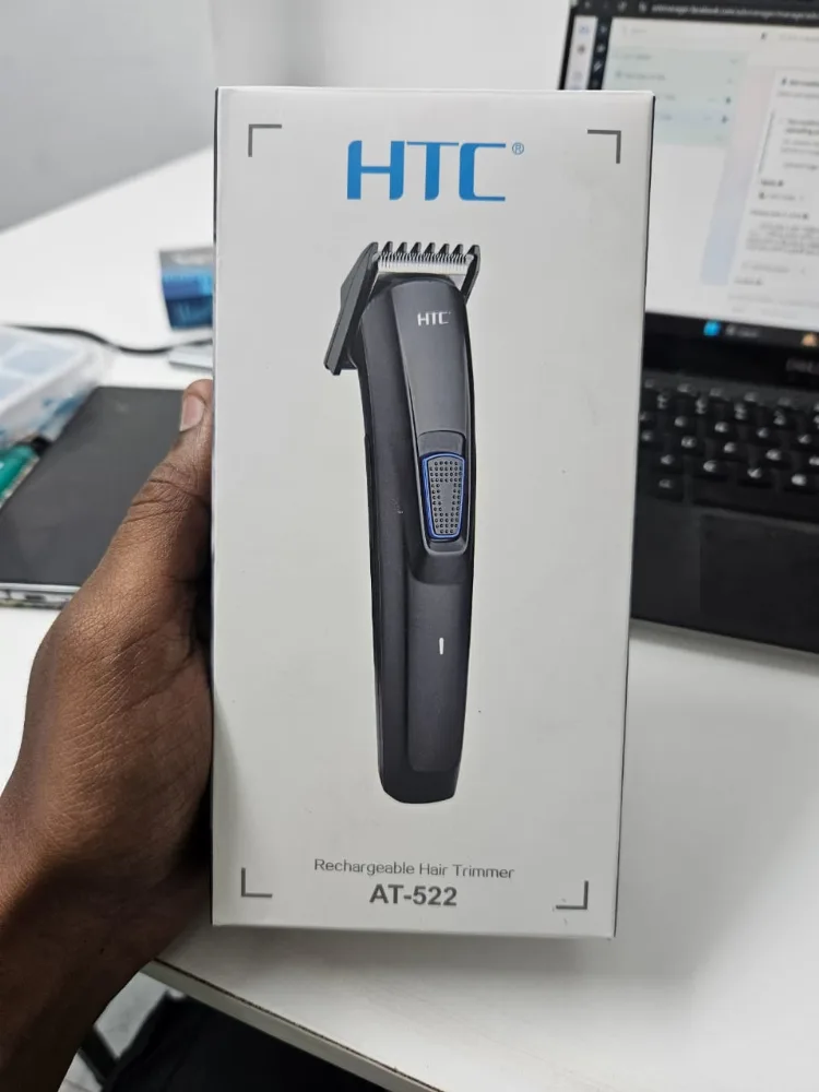 HTC AT 522 Rechargeable Cordless Stainless Steel Blade Beard Trimmer(Black)