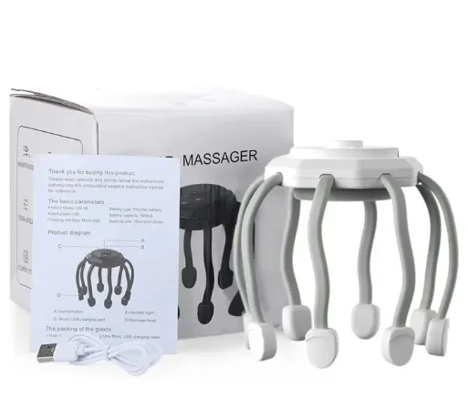 Electric octopus head massager