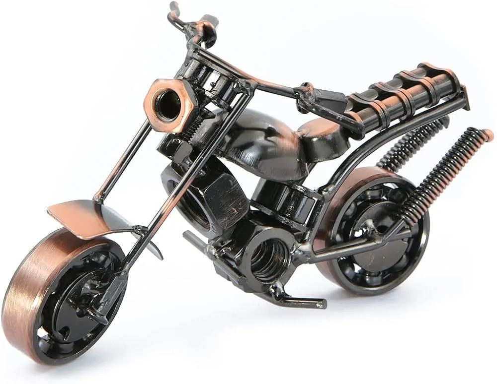 Motorcycle Model Metal Retro Handicraft Motorcycle Home Decor Ornaments for Motorcycle Lovers, Desktop Decoration, Birthday Gifts