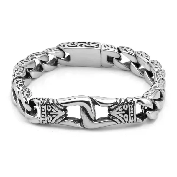 Longrui Retro Totem Cuban Bracelet
