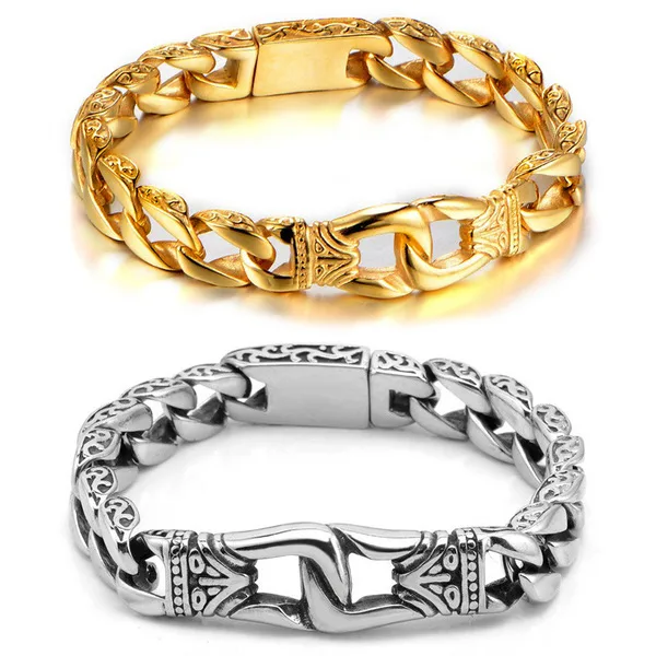 Longrui Retro Totem Cuban Bracelet