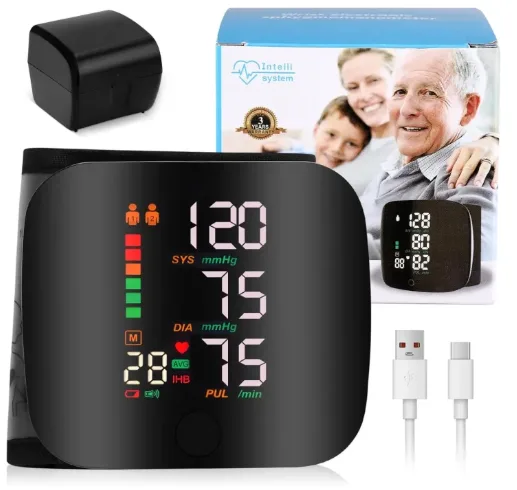 Intelli portable wrist blood pressure monitor