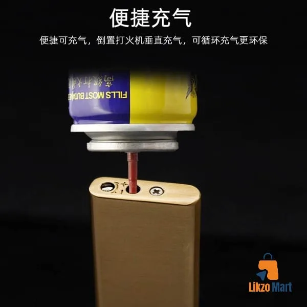 Metal red flame visible windproof inflatable lighters