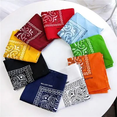 Cotton and Linen Small Square Scarf men's New Spring and Autumn Summer Fashion All-match Korean Style Headscarf Work Hip-hop Scarf style