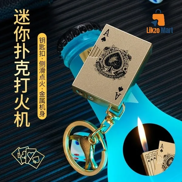Creative Mini Poker Lighter with Pendant
