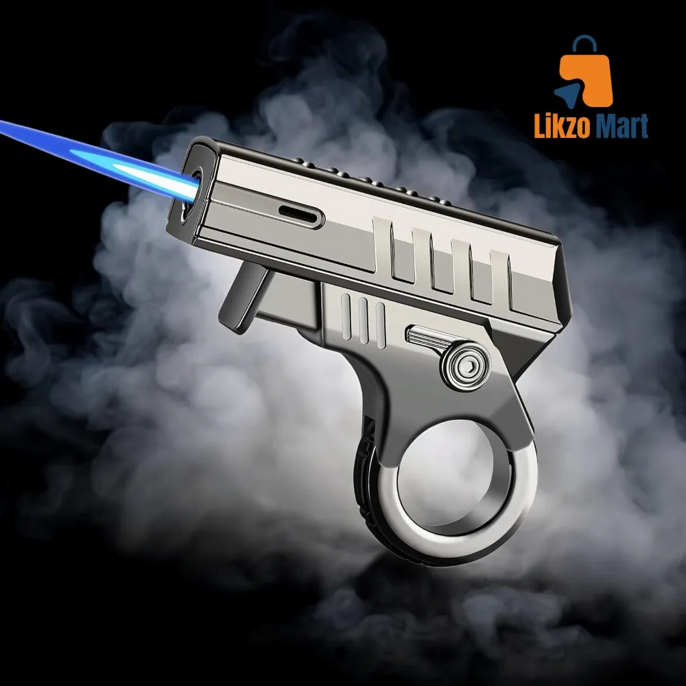 Premium Metallic Gun Lighter Jet Flame