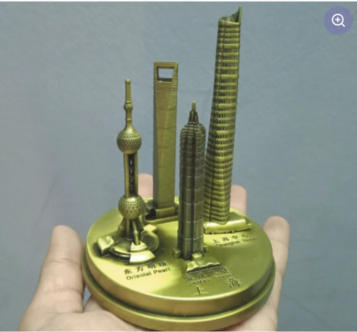 Shanghai Skyline Architecture Model Replica - Collectible Souvenir Building Decoration for Office or Home