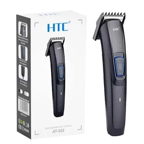 HTC AT 522 Rechargeable Cordless Stainless Steel Blade Beard Trimmer(Black)