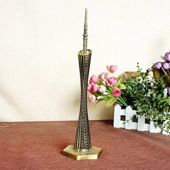 Statues Ornaments Statues Sculptures Canton Tower Model Figurine Famous Landmark Architecture Home Office Decoration