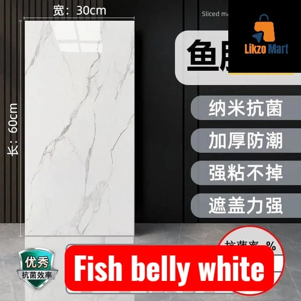Self-Adhesive Marble Wall Stickers ( Size: 30cm × 60cm) 1 Piece