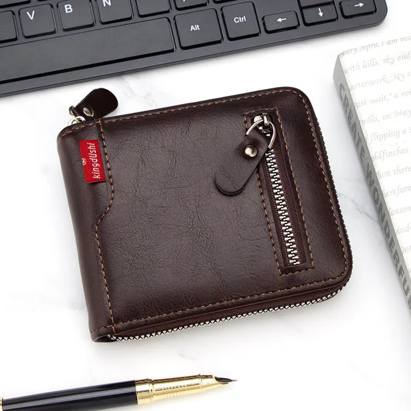 New Men's Short Chain Wallets