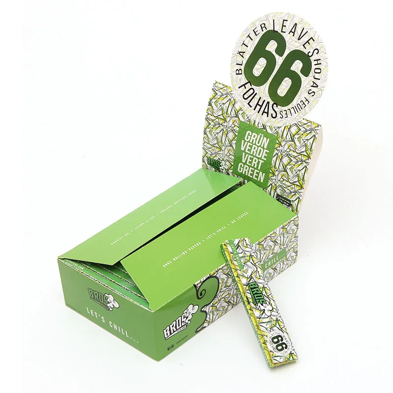 Bros Green 66L Smoking Rolling Paper King Size Custom Own Brands