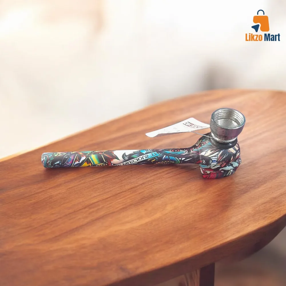 Pipa Metal y Vidrio Larga Calavera 🔥