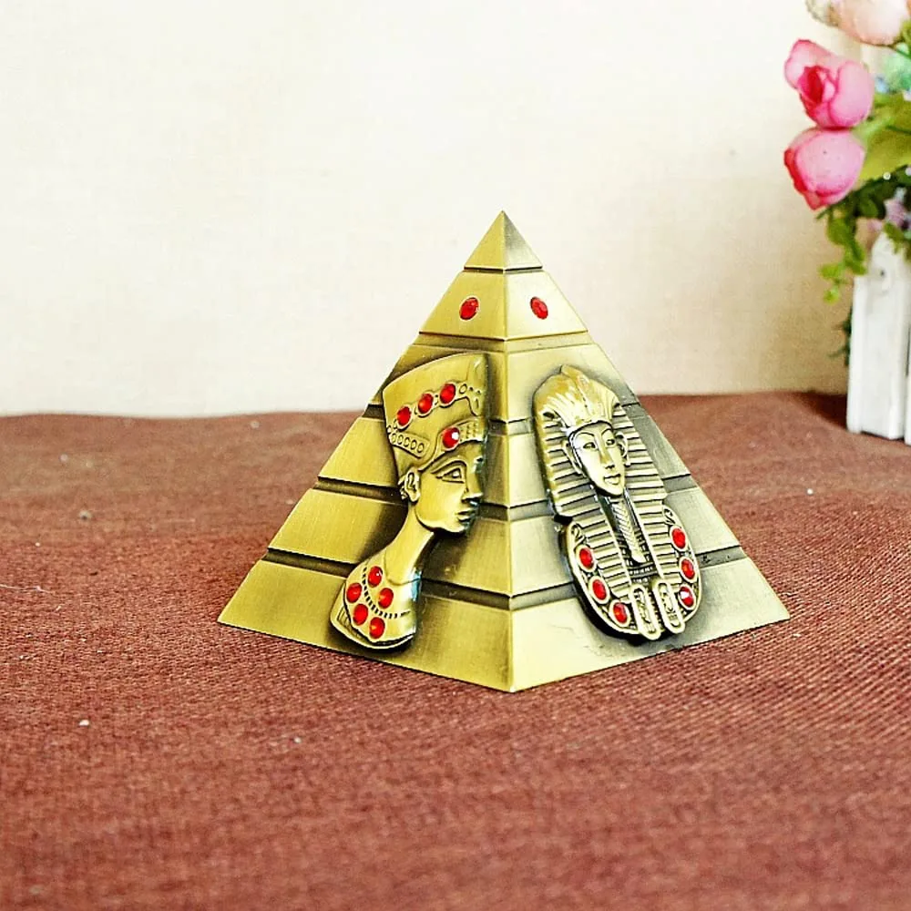 Ancient Egyptian Pyramids Model Egypt Khufu Pyramid Souvenir Ornaments Statuette-A_8.5cm*8.5cm