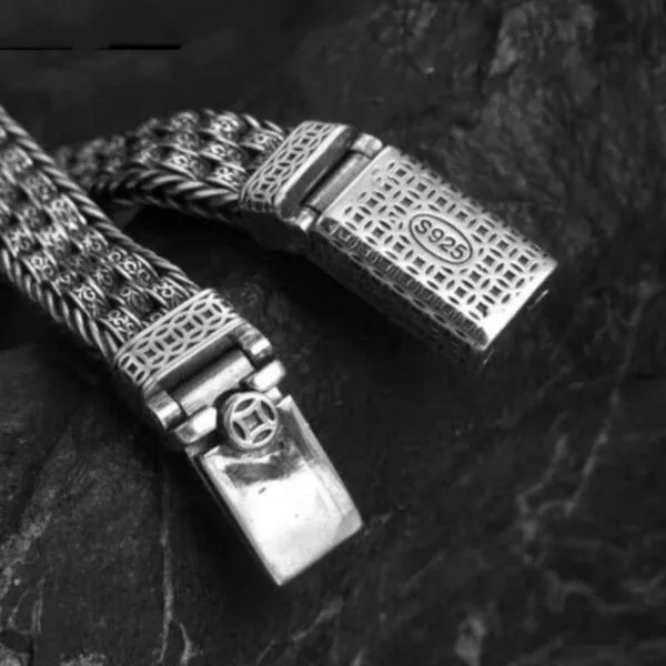 Thailand Silver Plated Pixiu Viking Bracelet for Men