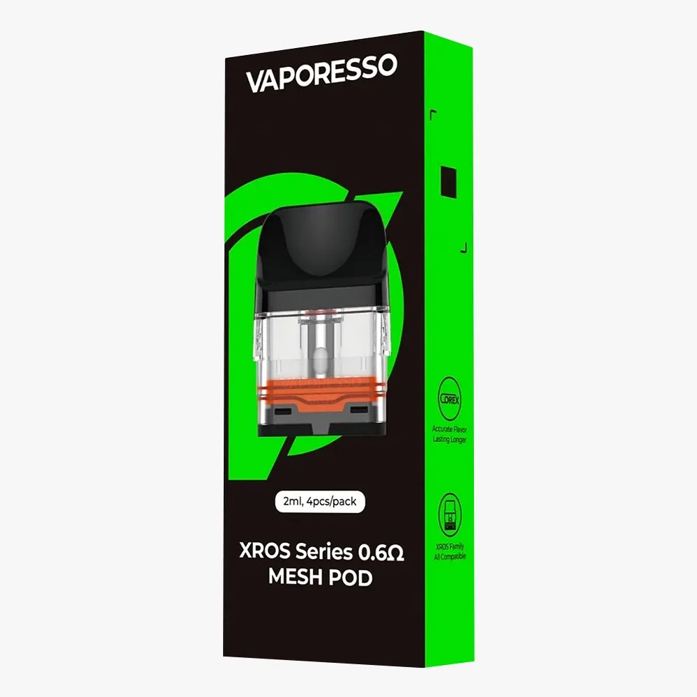 Corex 2.0 Pods for Vaporesso XROS 4, 4 mini, Xros Pro, XROS 3, XROS Nano, XROS Mini, XROS 2 Series Mesh Pod Replacements 2ml COREX 2.0 0.6 Ohm Tank Atomizer 1 pes