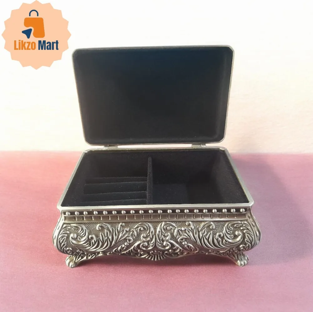Vintage Metal Jewelry Box