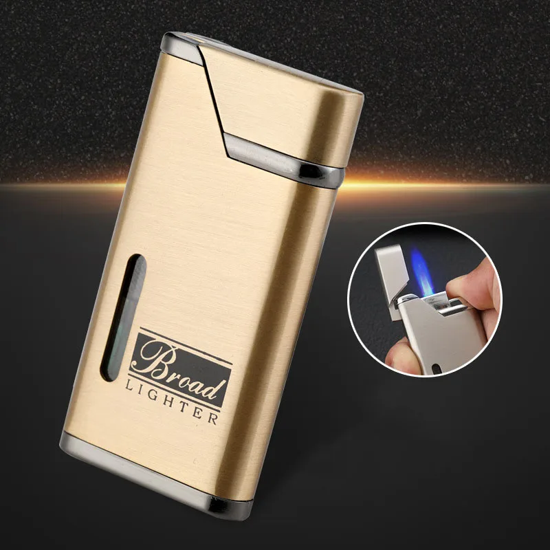 Metal Visible Gas Lighter Cigar Smoking Lighters