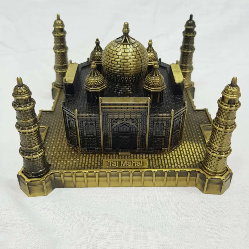 India Taj Mahal Decoration Handicraft World Landmarks Architecture Building Iron Model Art Home Taj Mahal Souvenir Gifts