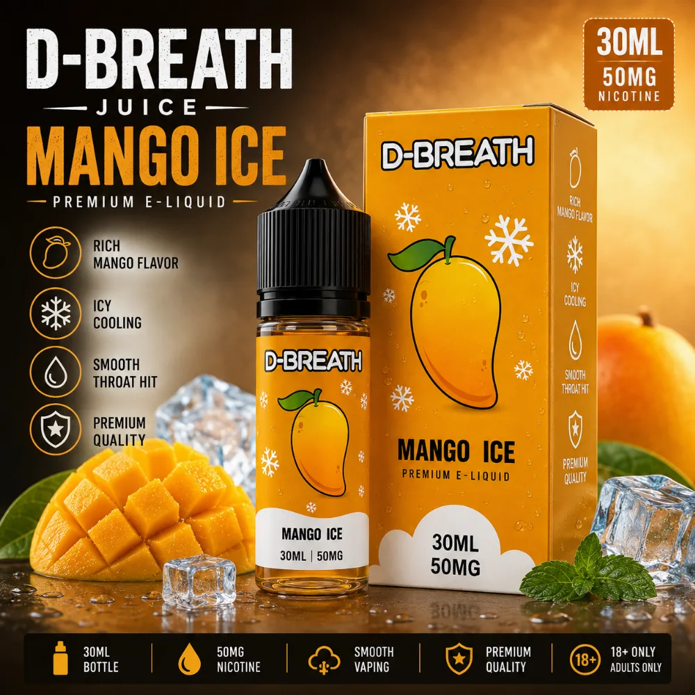 D-BREATH Mango Ice 50MG | 30ML Premium Salt Nicotine E-Liquid