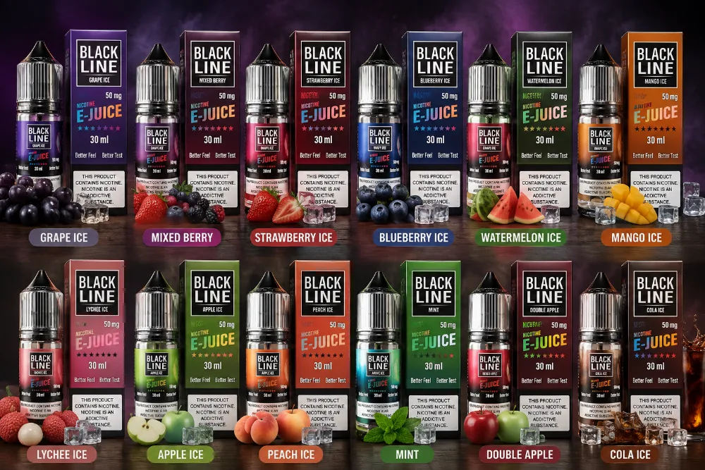 BLACK LINE Nicotine E-Juice 30ml (50mg) – Premium Nic Salt