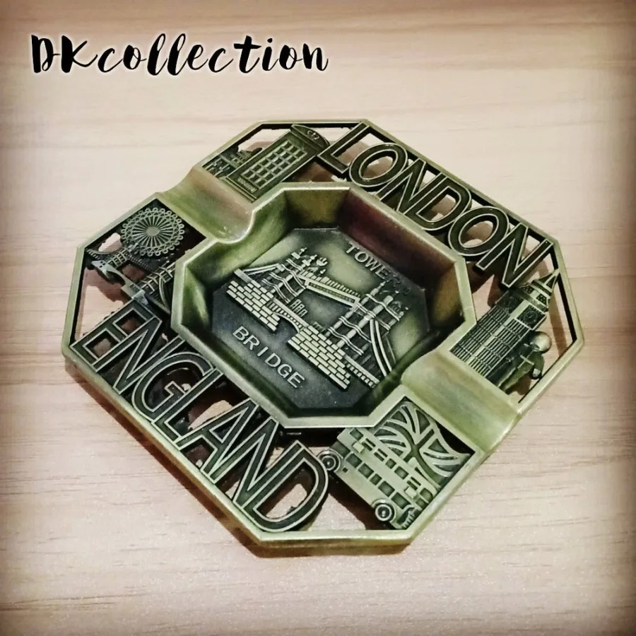 Metallic Square Ashtray – Portable Cigar Ash Tray