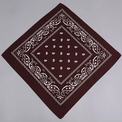 🧣 Polyester Paisley Cashew Flower Square Scarf