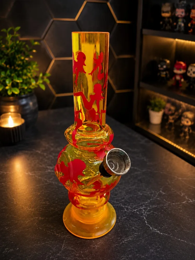 Bong Hukka ( Length : 6 inci )Rolling Stones Acrylic Bong(Random Color)