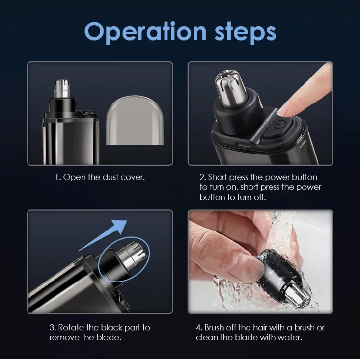 Type-C digital nasal hair trimmer