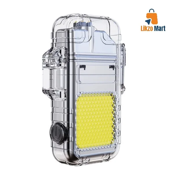 New Multifunctional Lighter Flashlight Mini Keychain Light Rechargeable Lighting Outdoor Warning Light Strong Light