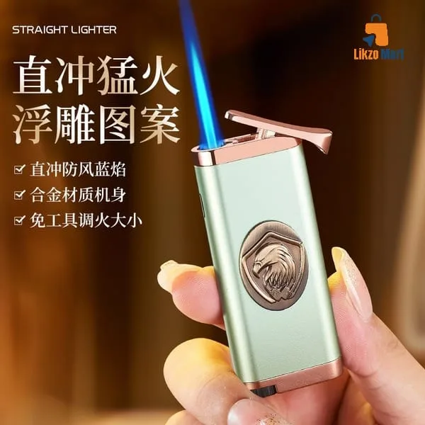 Trendy Three-Dimensional Embossed Blue Flame Lighter 😍