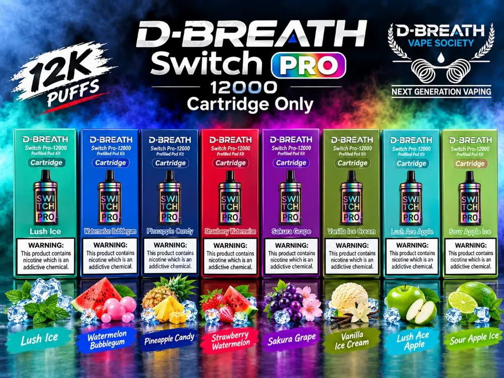 D-BREATH switch Pro12000 Puffs Cartridge[ only]