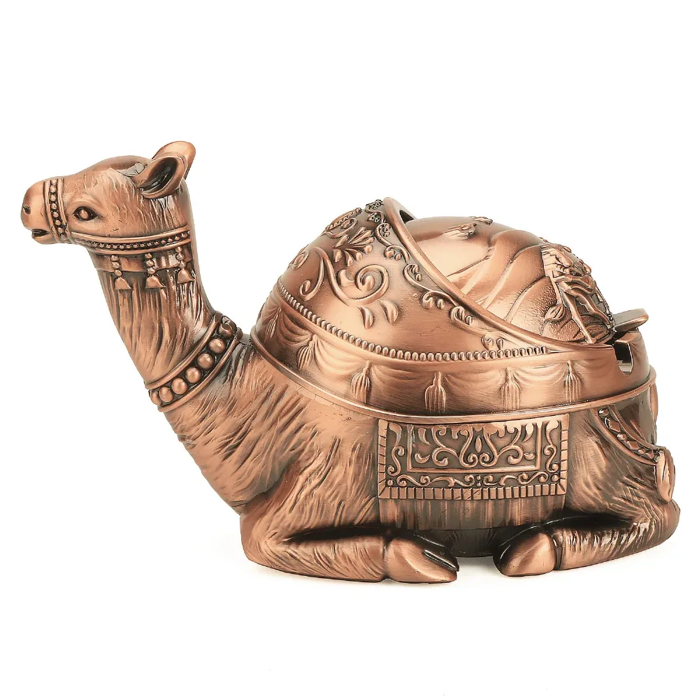 🐫 ঢাকনাসহ ক্যামেল শেপড মেটাল অ্যাশট্রে (Windproof Decorative Ashtray)
