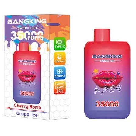 Bang King Switch Duo Disposable Vape Wholesale – 35K Puffs, 36ml, Dual Options, Rechargeable