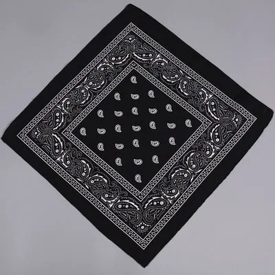 🧣 Polyester Paisley Cashew Flower Square Scarf