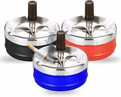 1pcs Windproof Press Rotating Lid Ashtray Metal Modern Gift Home el Rotating r Ashtray Office For Men D1H9