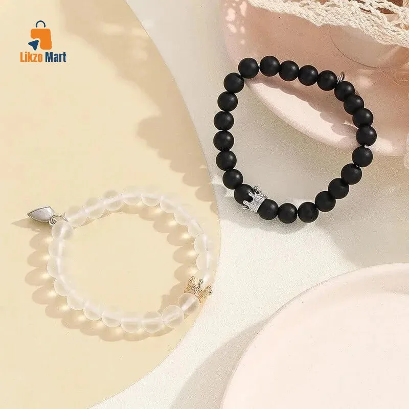 Crown Diamond Couple Bracelet Set 👑💎