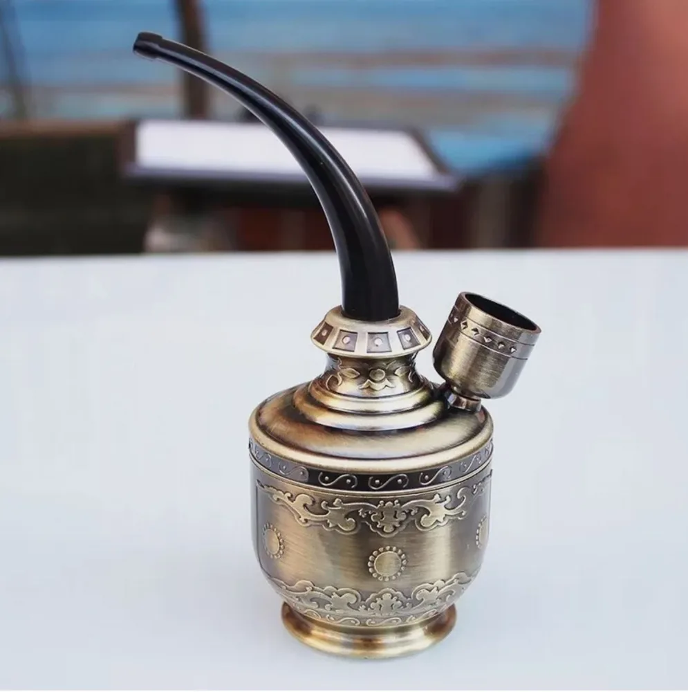 New Bronze Water Smoking Pipe Shisha Hookah Cigarette Bottle Holder Pipe Hookah Tube Filter Tar Multi Purpose