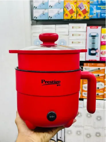 Prestige Multi Cooker with a 2.2-litre capacity, steamer attachment, and egg holder function