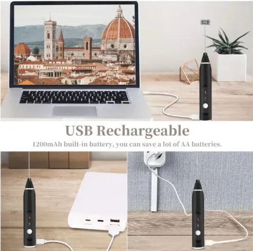 2-in-1 Rechargeable Coffee & Milk Frother
