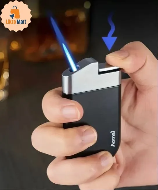🔥 Windproof Metal Oblique Direct Blast Butane Gas Lighter 🔥