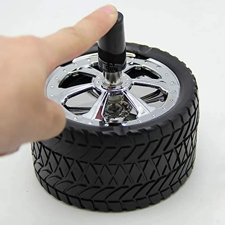 Stainless Steel Car Ashtray - Black