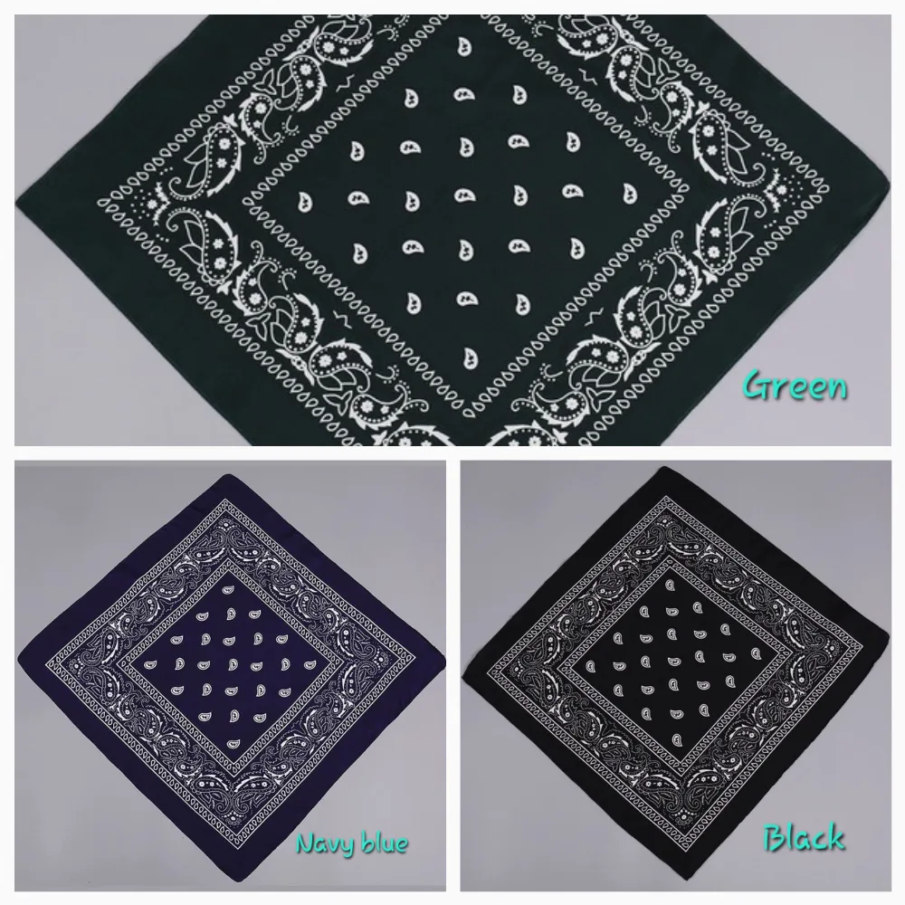🧣 Polyester Paisley Cashew Flower Square Scarf ( Combo pack )