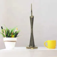 Statues Ornaments Statues Sculptures Canton Tower Model Figurine Famous Landmark Architecture Home Office Decoration