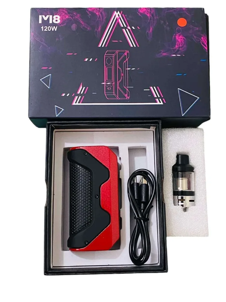 M8 120W Vape Box Mod Kit Adjustable Voltage 1800mah