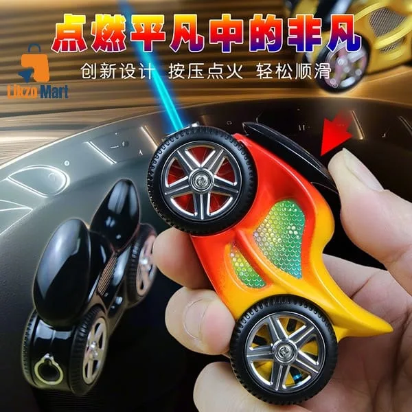 New Windproof Trendy Motorcycle Style Lighter Motorcycle Model Desktop Direct Blue Flame Boys Gift Cross-Border
