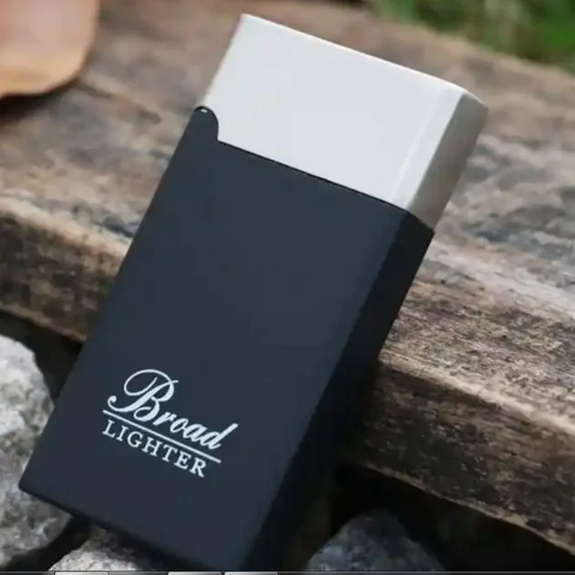 Broad Rafin Metal Gas Lighter Rectangular Lighter Booten Gas Refillable Lighter Multi Color
