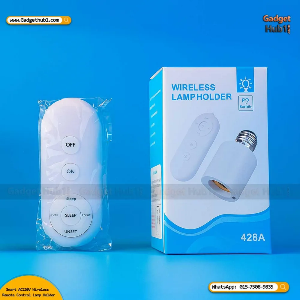E27 Screw Lighting Remote Control Lamp Holder Lamp Switch Bedroom Light Bulb Light Controller Wiring-Free Remote Control Switch