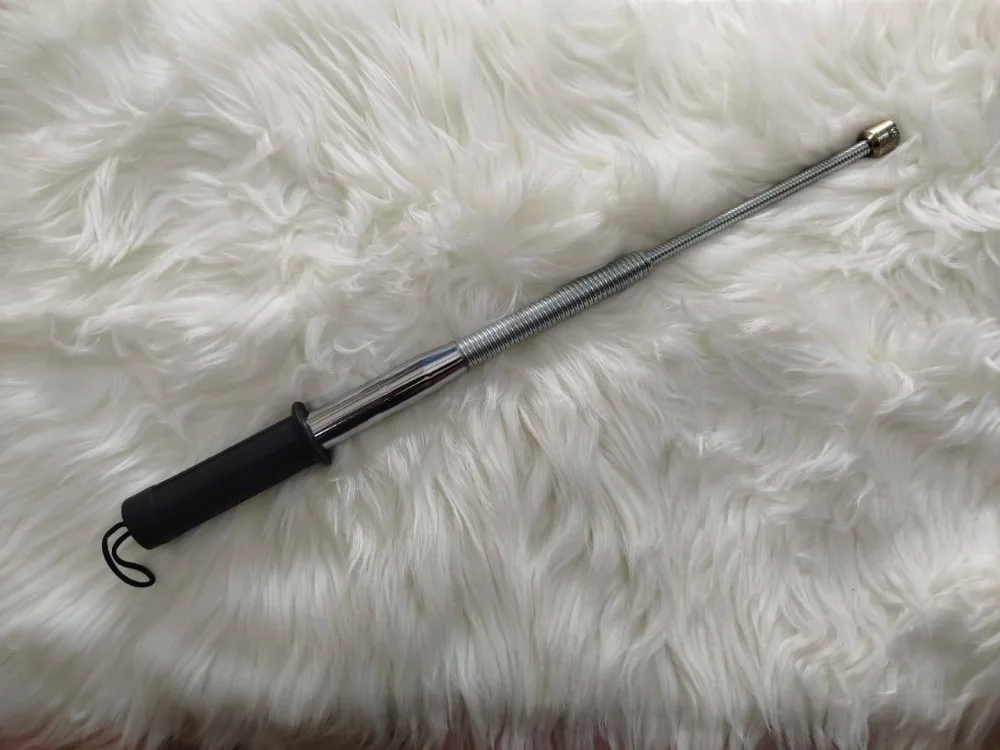 Collapsing Metal Self Defense Baton - Spring estek Design Adds Power With Less Effort